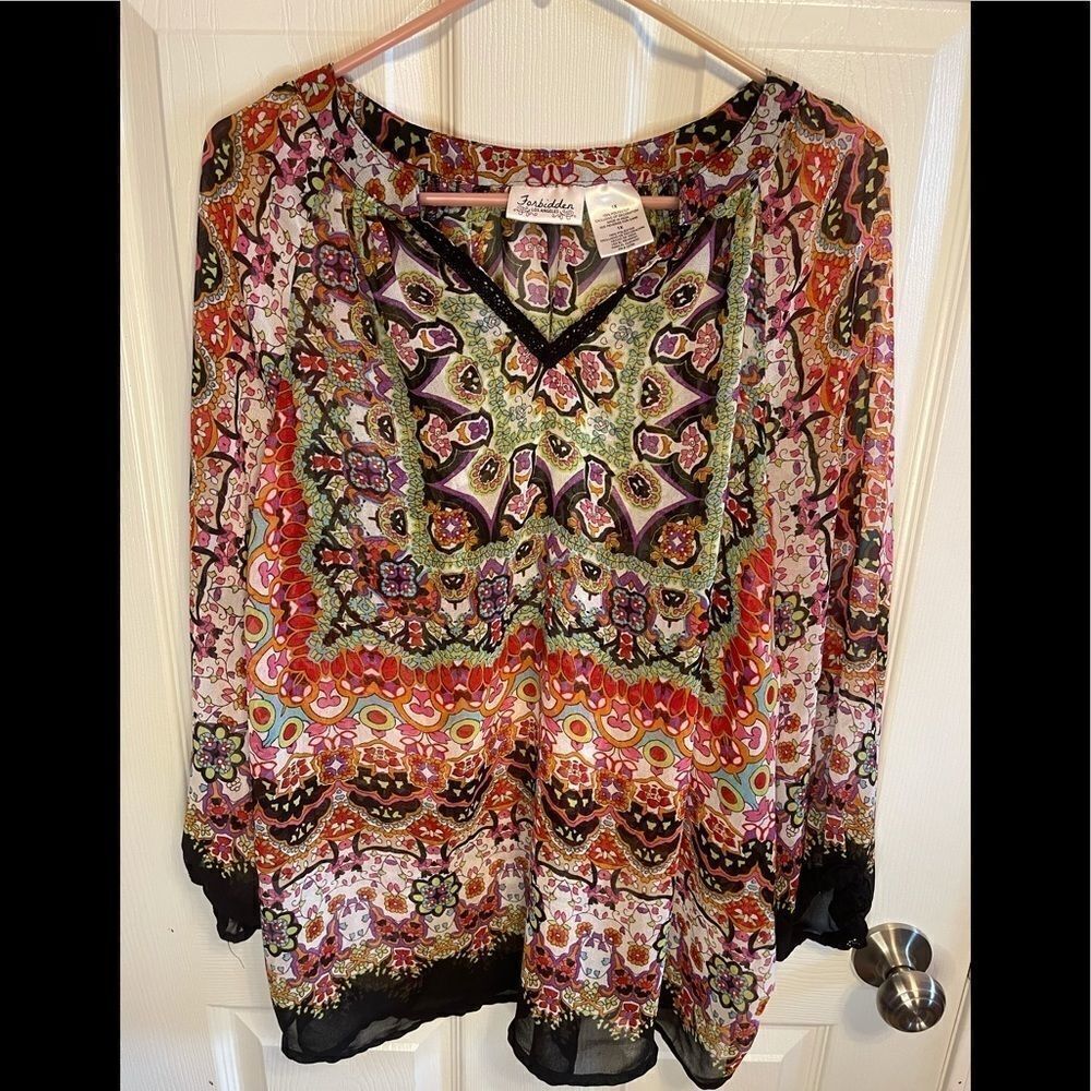 Forbidden Boho blouse sz 1X